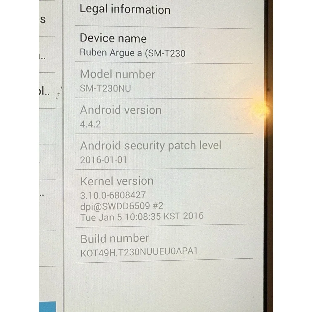 Samsung Galaxy Tab 4 SM-T230N 8GB, Wi-Fi, 7in - White , Good‎ Working Condition